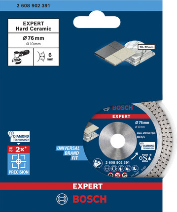 Bosch76 毫米金刚石切割片，适用于硬质陶瓷。.
